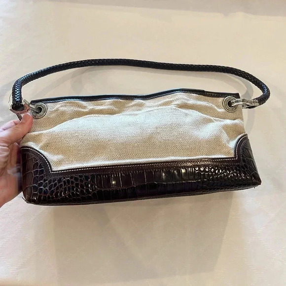 Brighton canvas and leather purse handbag shoulder bag excellent used condition - Picture 5 of 7